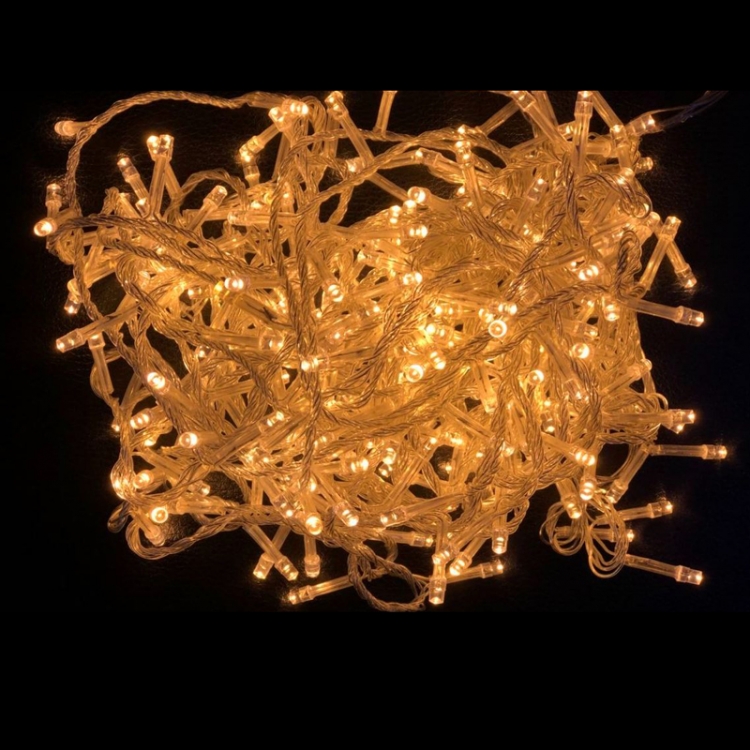 Светодиодная гирлянда "Нить", 8 режимов / 200 led теплого белого цвета